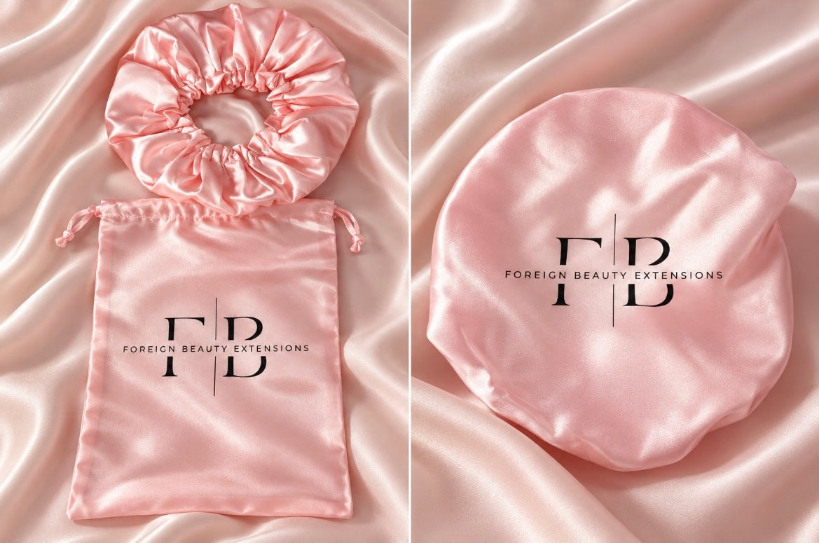 FB Bonnet & Satin Bag Bundle Set