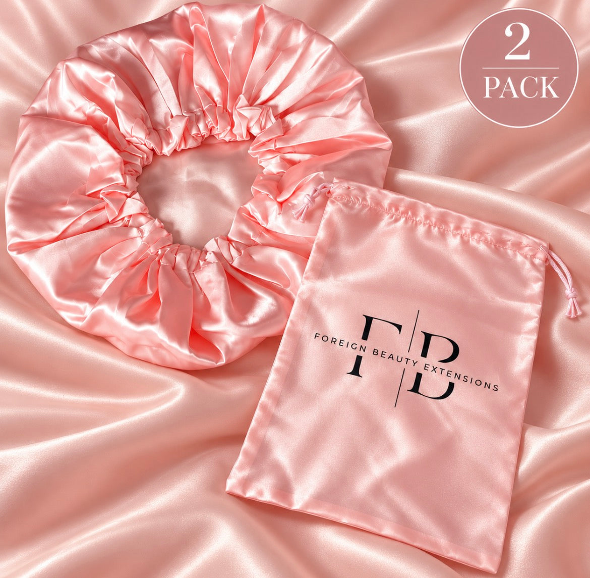 FB Bonnet & Satin Bag Bundle Set